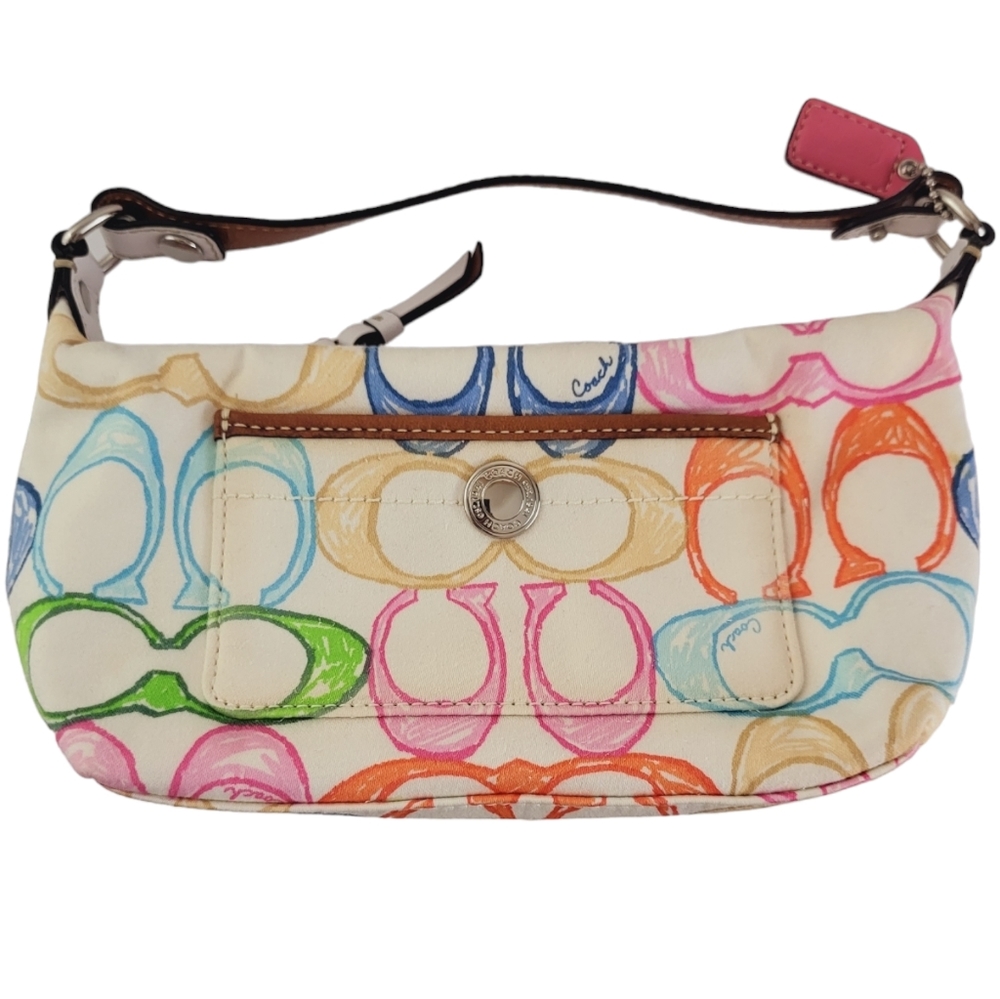 Coach Hampton Mini Hobo Bag Multicolor Scribble